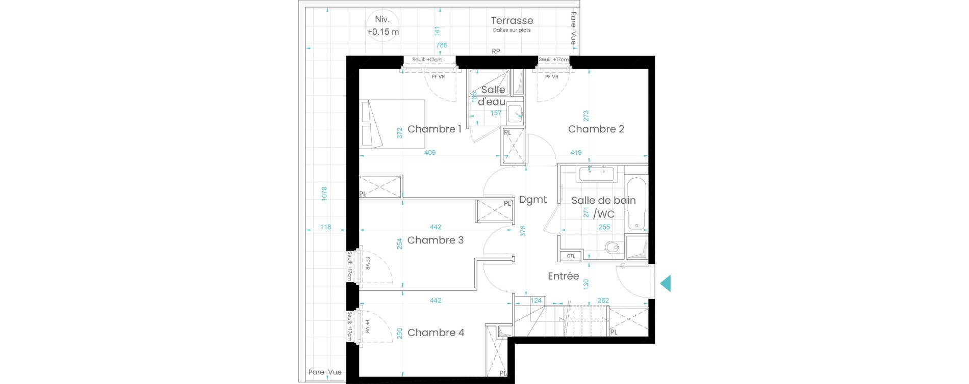 Appartement T5 de 111,18 m2 &agrave; Rueil-Malmaison Les coteaux - centre