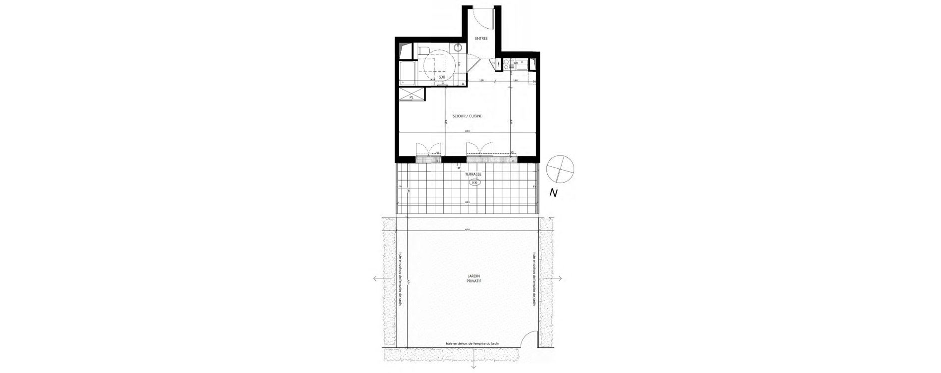 Appartement T1 de 39,10 m2 &agrave; Rueil-Malmaison Plaine - gare