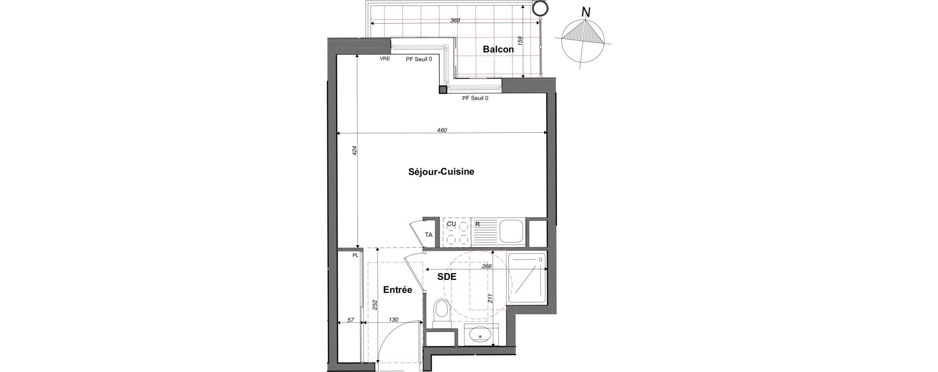 Appartement T1 de 26,11 m2 &agrave; Rueil-Malmaison Plaine - gare