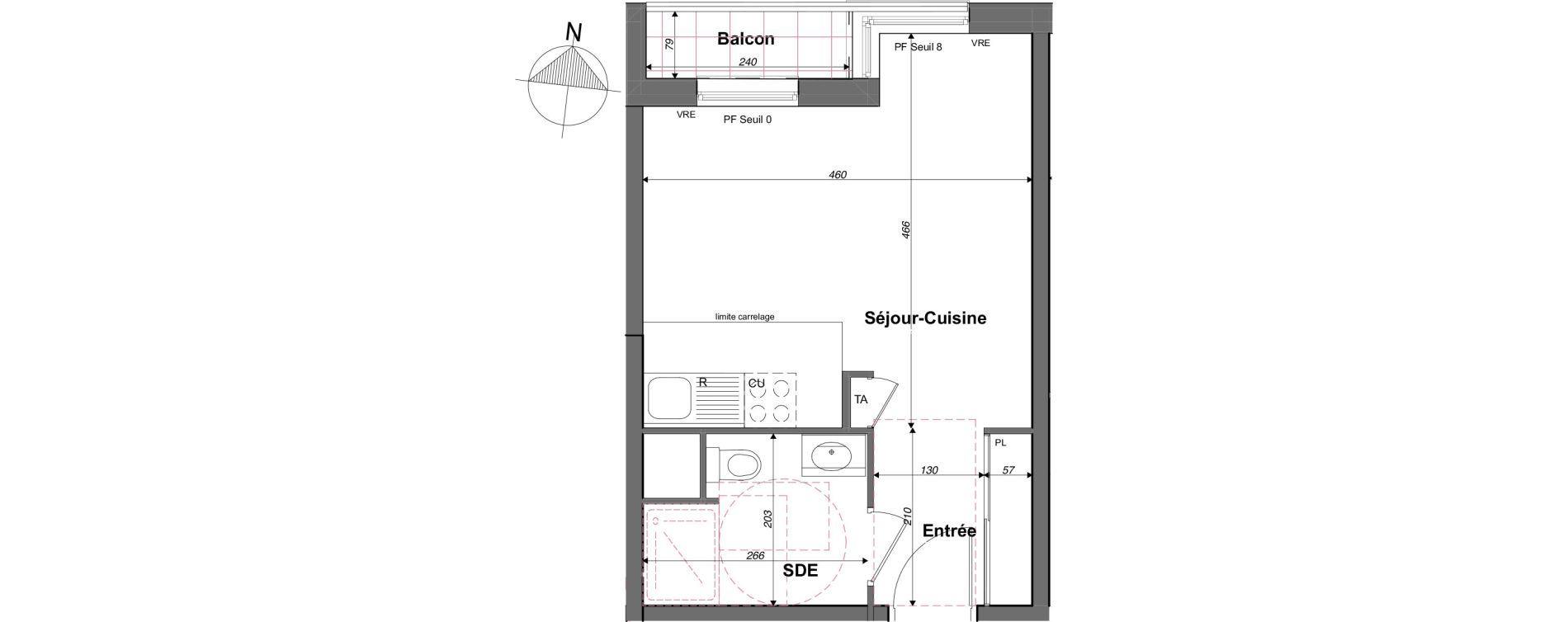 Appartement T1 de 27,44 m2 &agrave; Rueil-Malmaison Plaine - gare