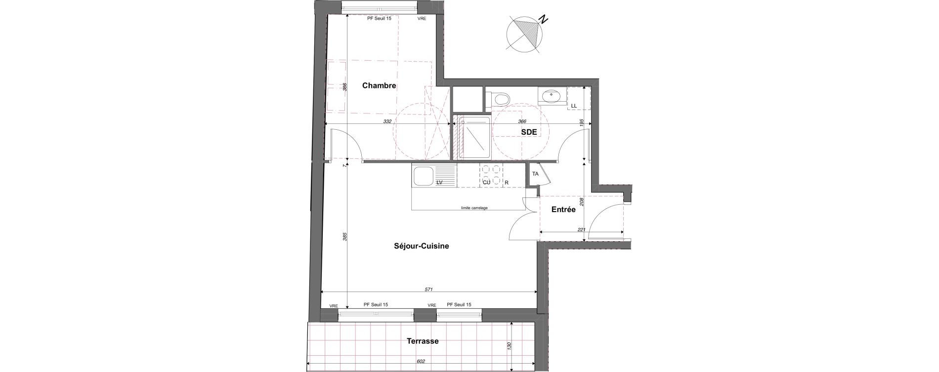 Appartement T2 de 44,12 m2 &agrave; Rueil-Malmaison Plaine - gare