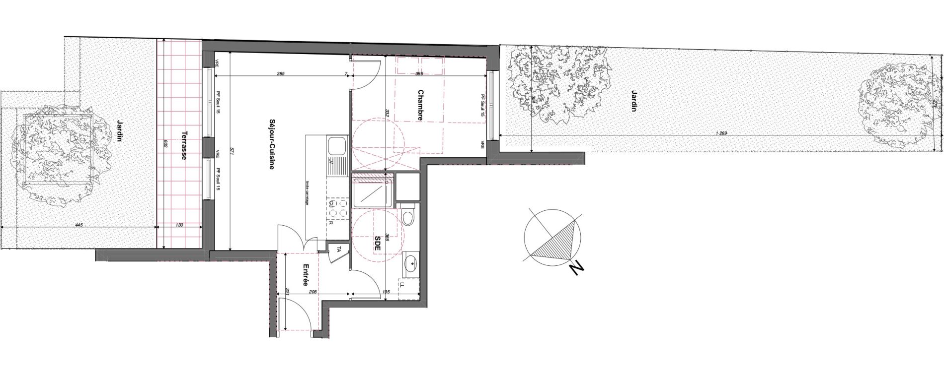 Appartement T2 de 44,12 m2 &agrave; Rueil-Malmaison Plaine - gare