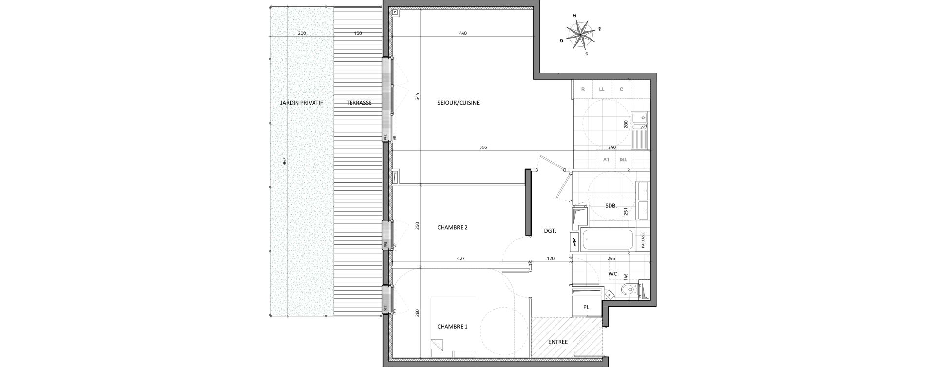 Appartement T3 de 73,69 m2 &agrave; Rueil-Malmaison Buzenval
