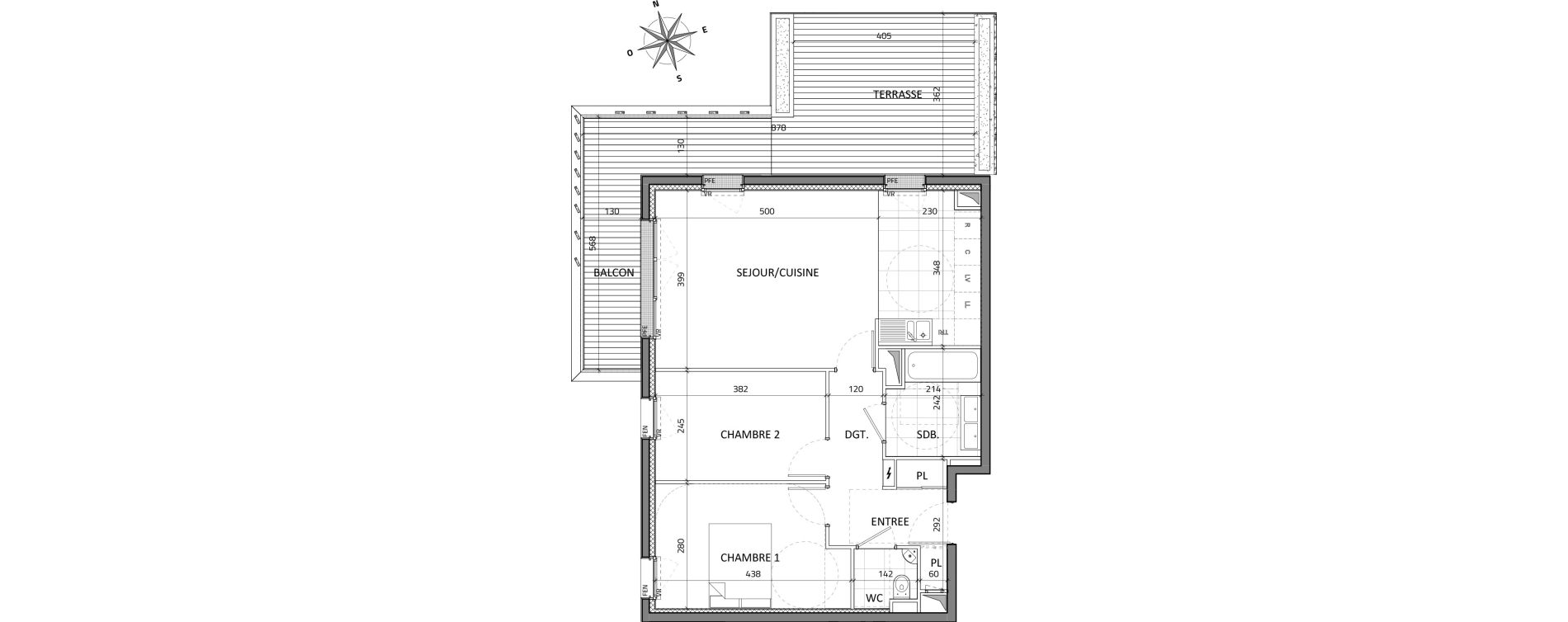 Appartement T3 de 62,86 m2 &agrave; Rueil-Malmaison Buzenval