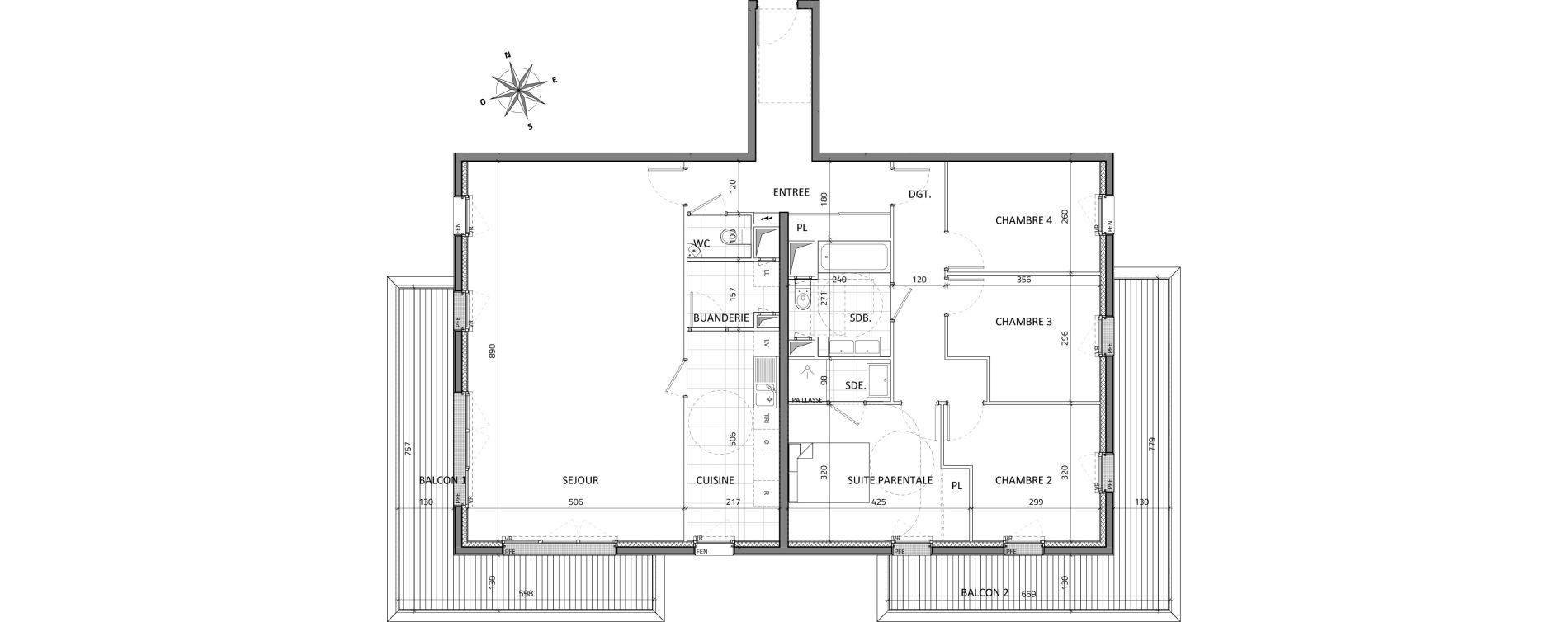 Appartement T5 de 129,75 m2 &agrave; Rueil-Malmaison Buzenval