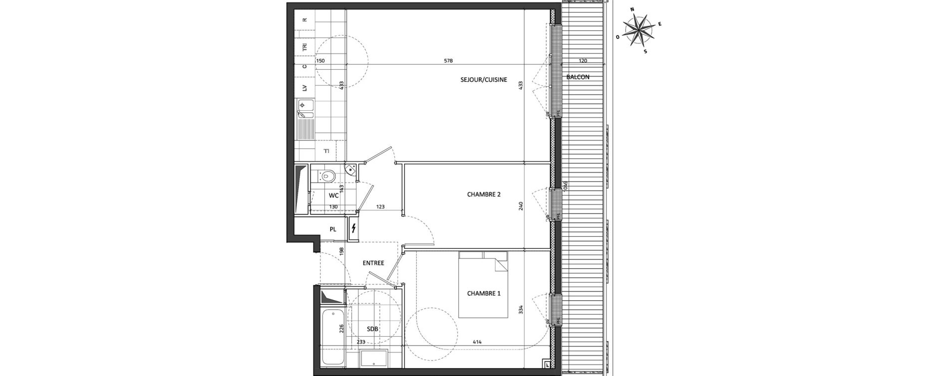 Appartement T3 de 68,58 m2 &agrave; Rueil-Malmaison Buzenval