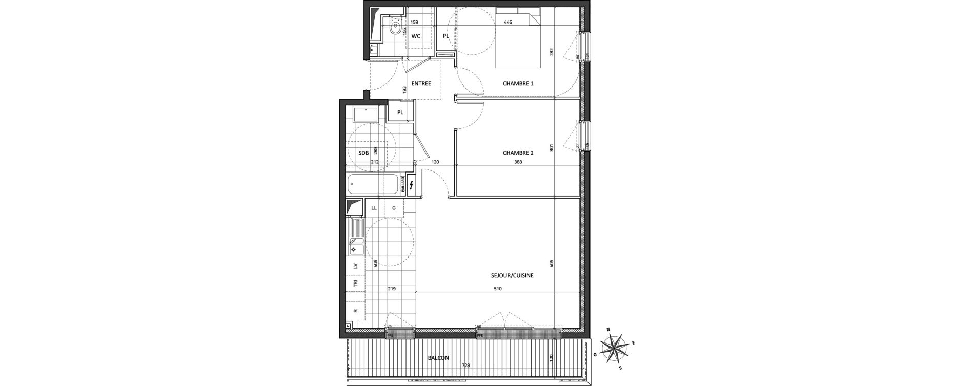 Appartement T3 de 67,53 m2 &agrave; Rueil-Malmaison Buzenval