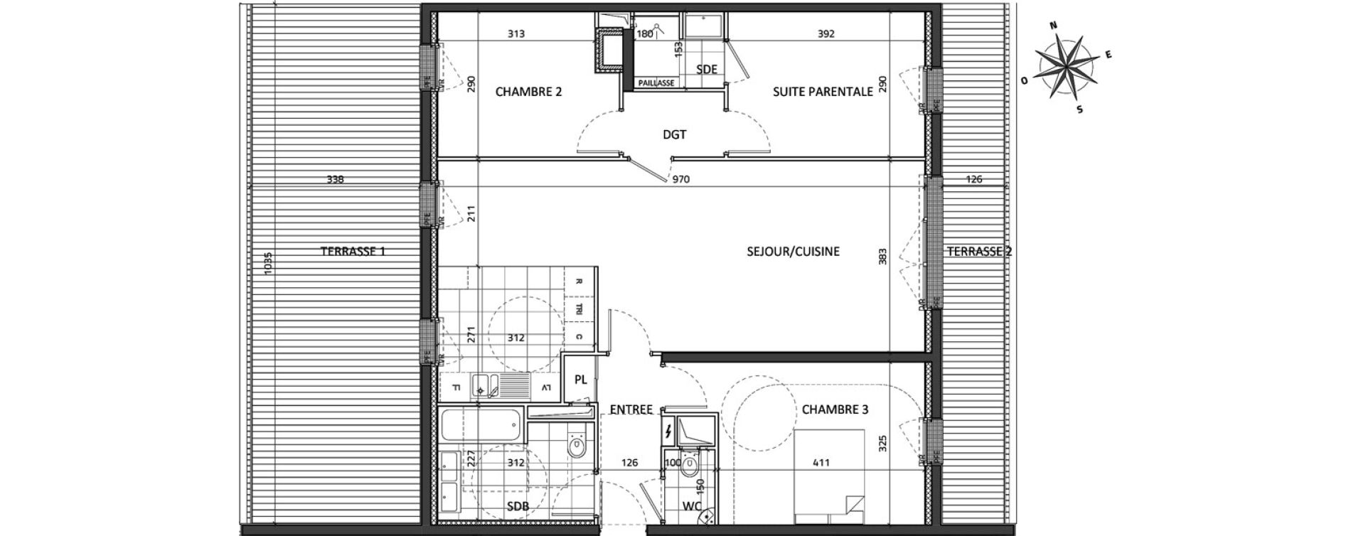Appartement T4 de 93,26 m2 &agrave; Rueil-Malmaison Buzenval
