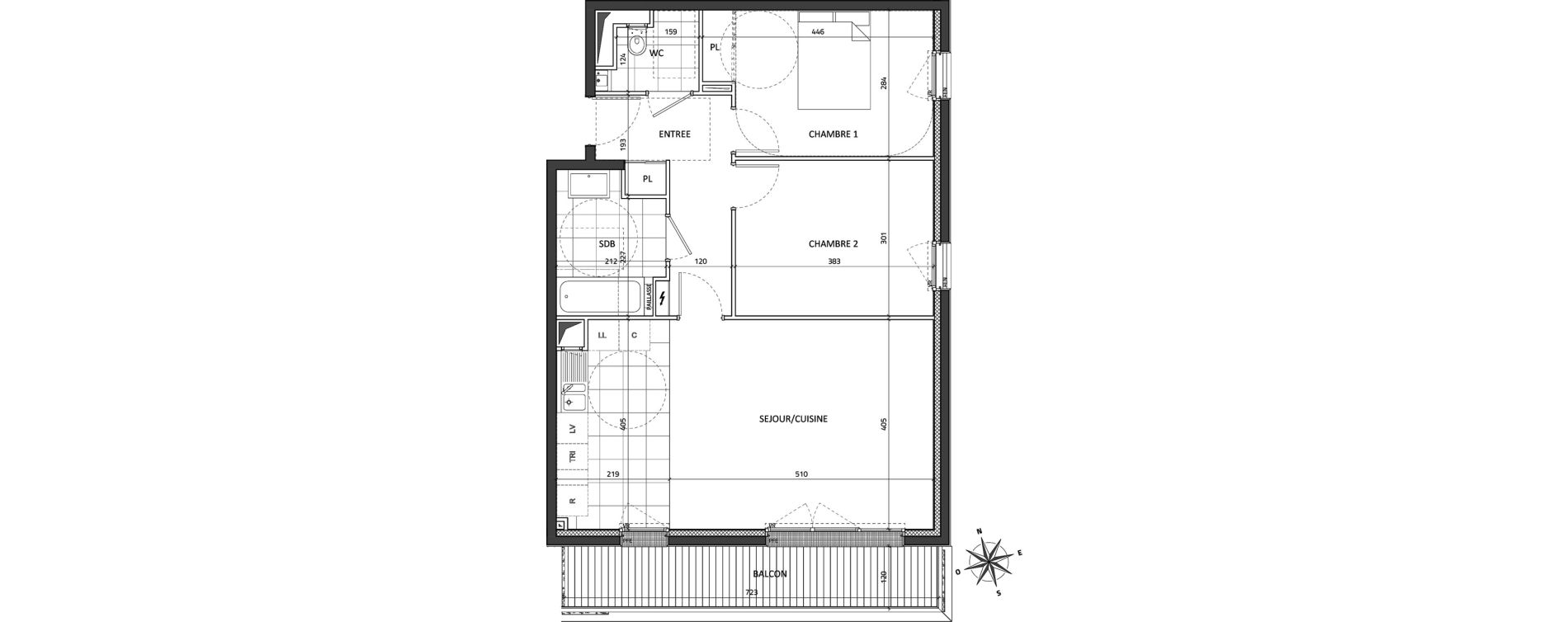 Appartement T3 de 67,64 m2 &agrave; Rueil-Malmaison Buzenval