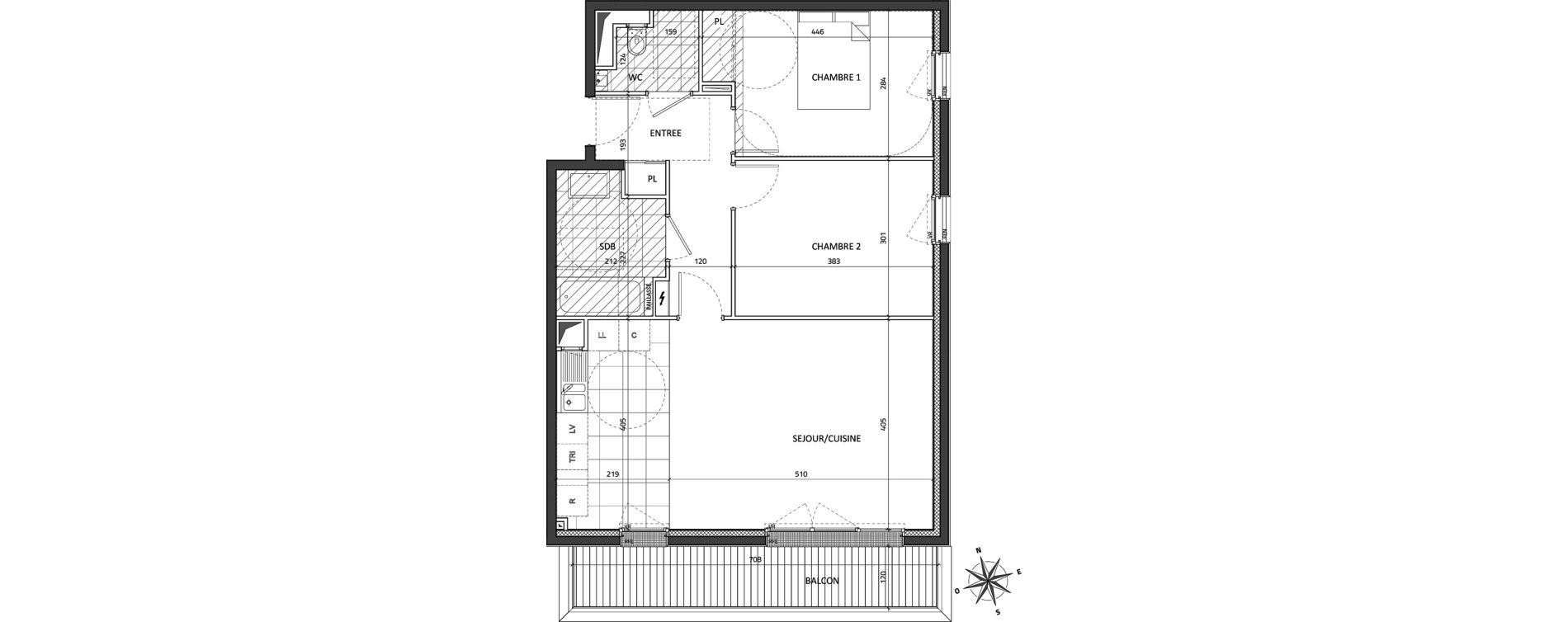 Appartement T3 de 67,63 m2 &agrave; Rueil-Malmaison Buzenval