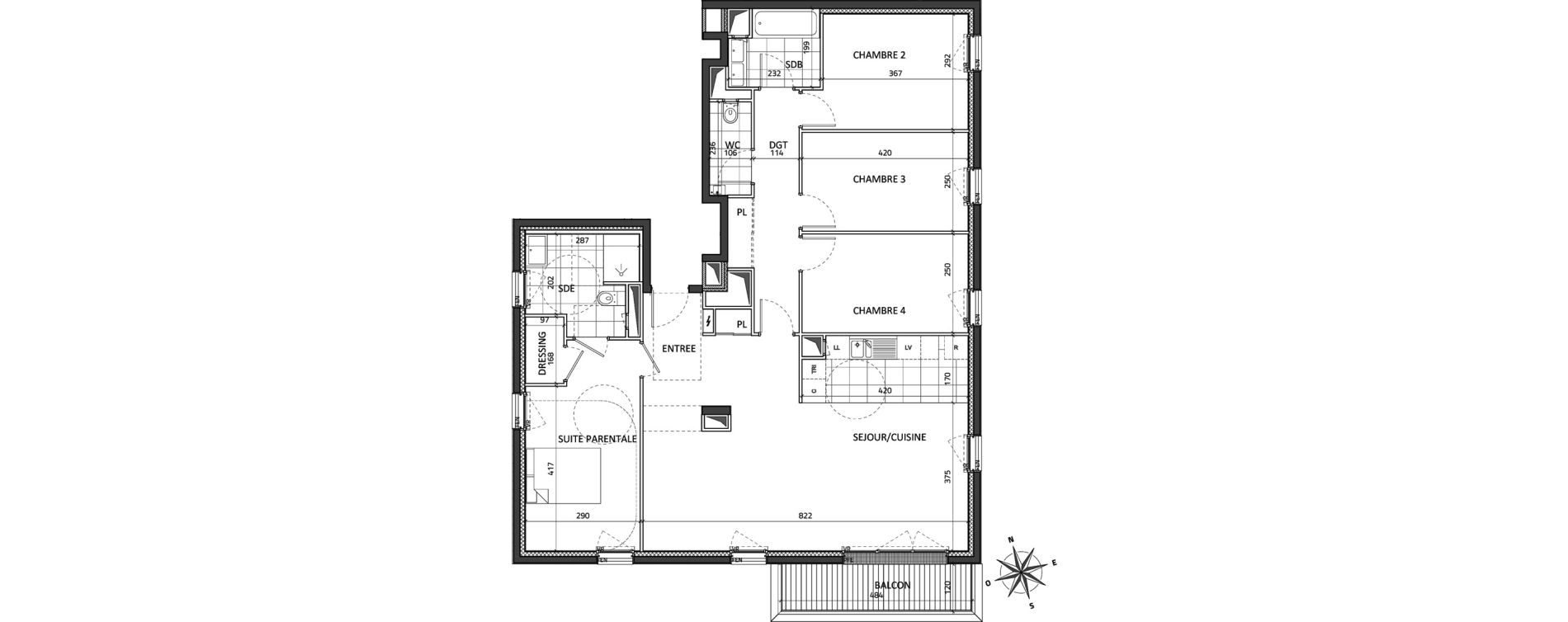 Appartement T5 de 115,40 m2 &agrave; Rueil-Malmaison Buzenval