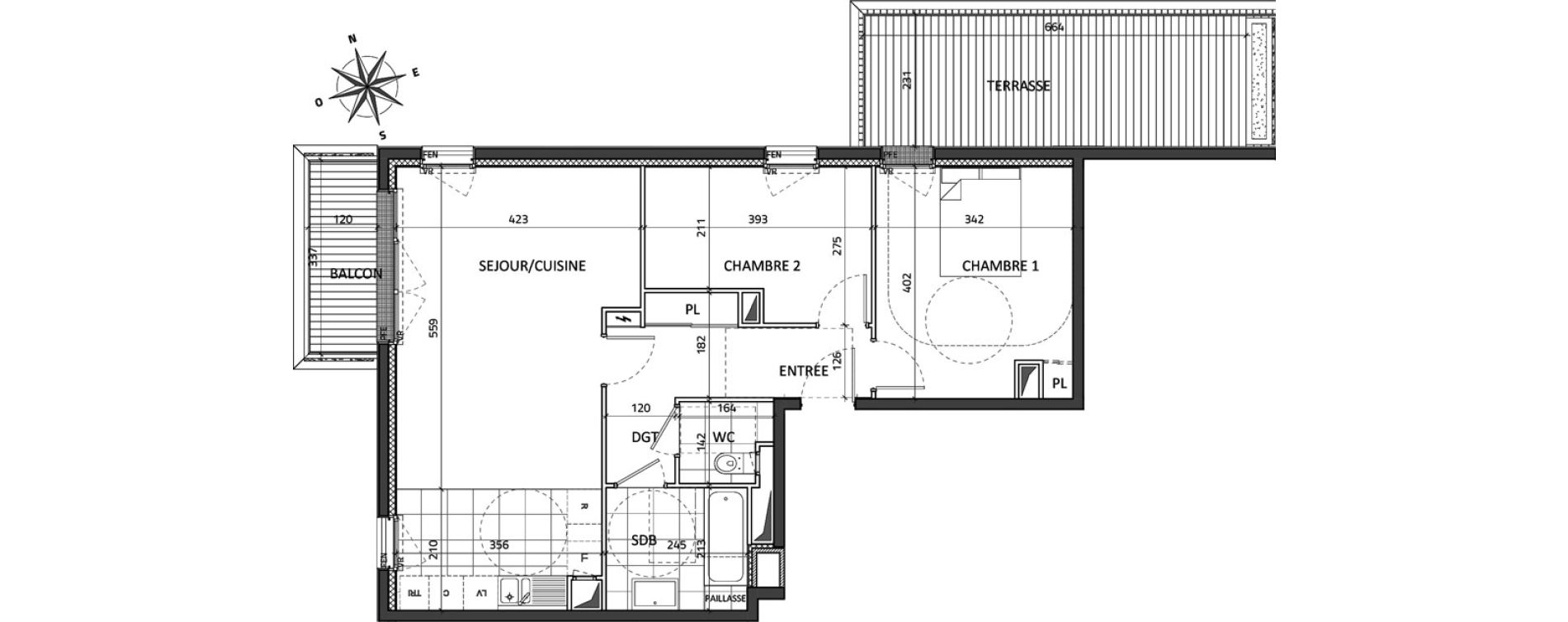 Appartement T3 de 67,18 m2 &agrave; Rueil-Malmaison Buzenval