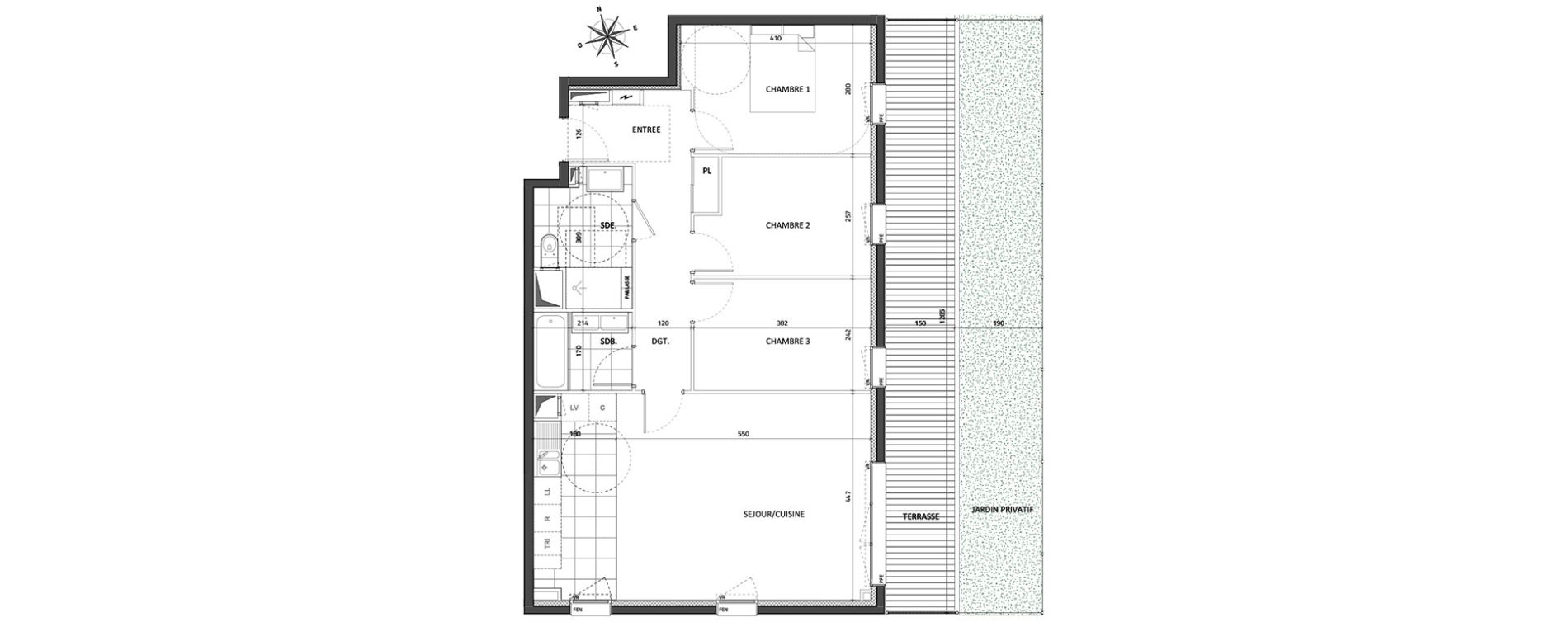 Appartement T4 de 80,92 m2 &agrave; Rueil-Malmaison Buzenval