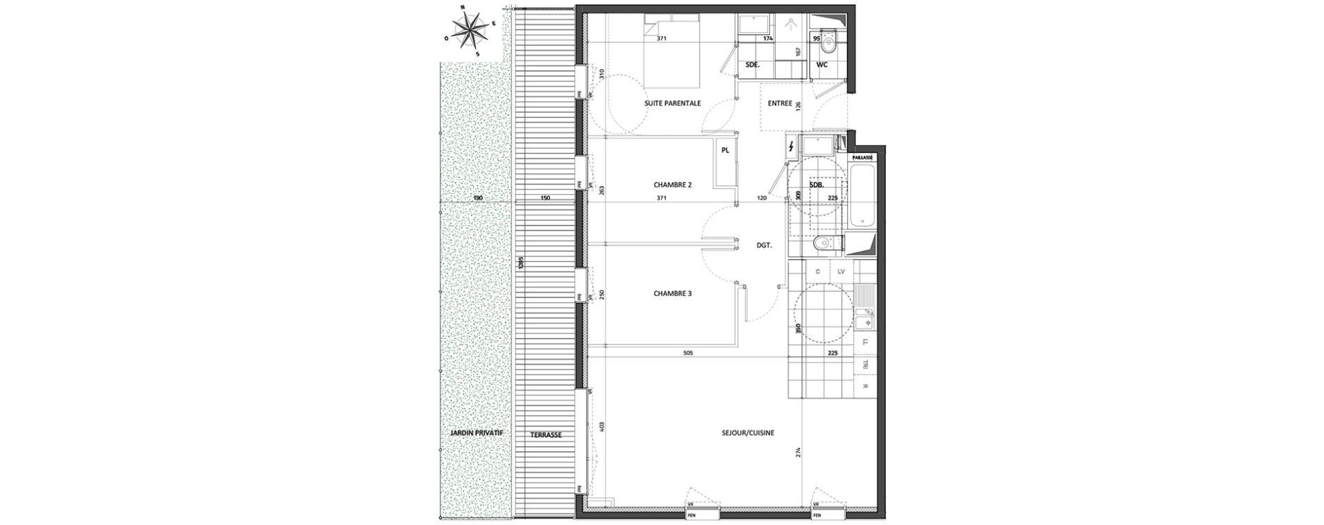 Appartement T4 de 84,51 m2 &agrave; Rueil-Malmaison Buzenval