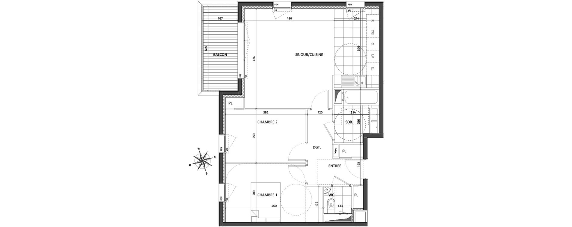 Appartement T3 de 64,22 m2 &agrave; Rueil-Malmaison Buzenval