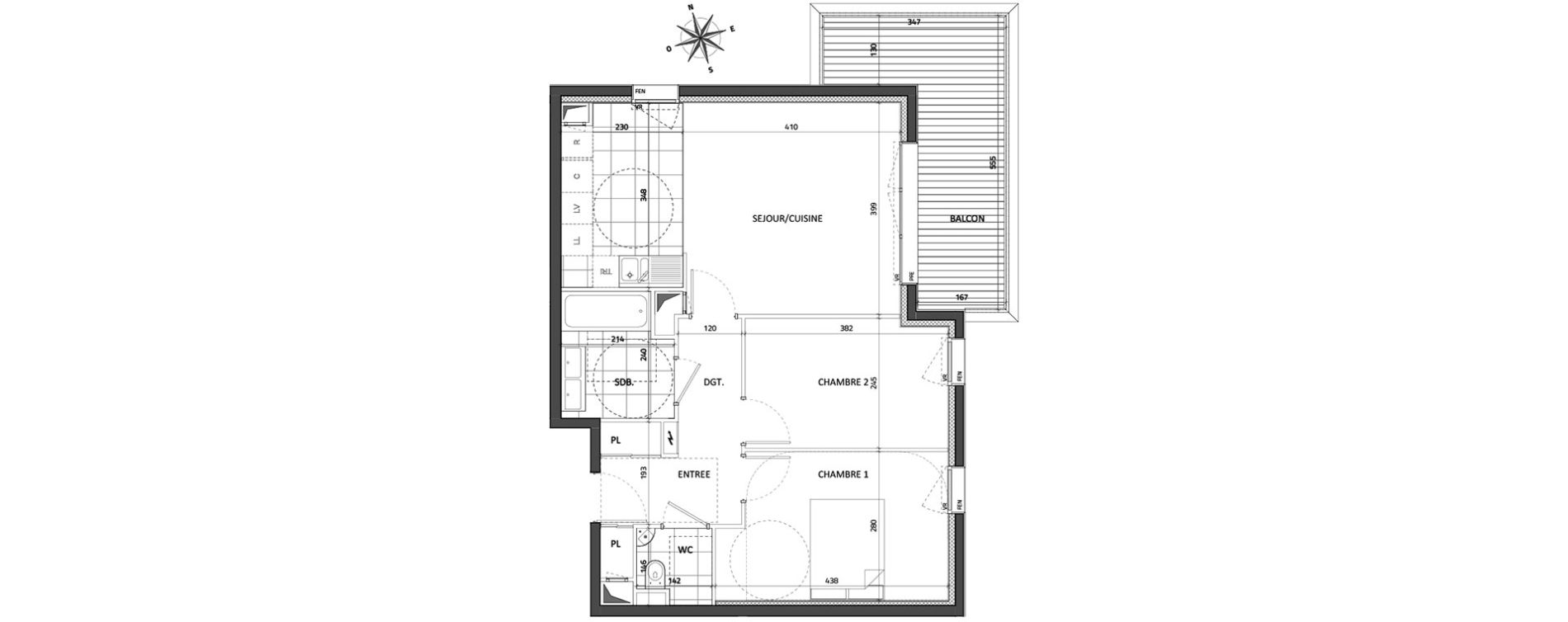 Appartement T3 de 59,23 m2 &agrave; Rueil-Malmaison Buzenval
