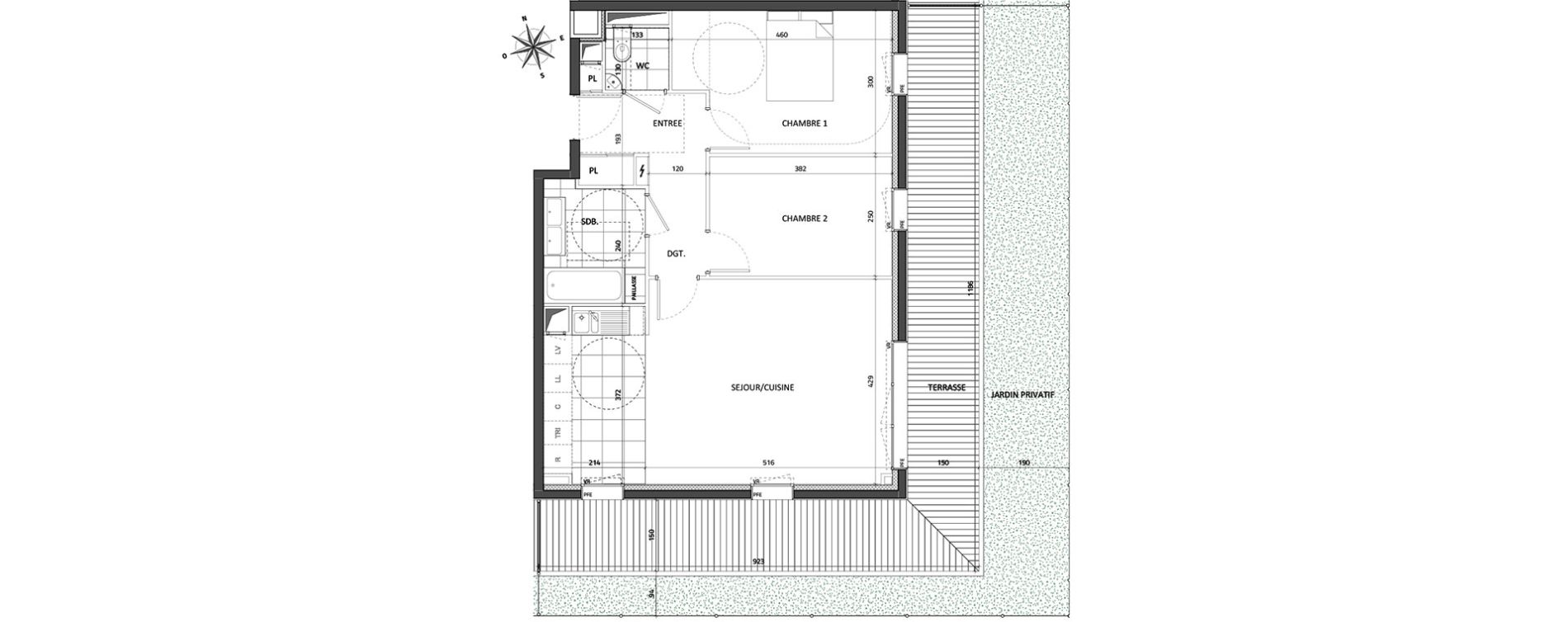 Appartement T3 de 66,26 m2 &agrave; Rueil-Malmaison Buzenval
