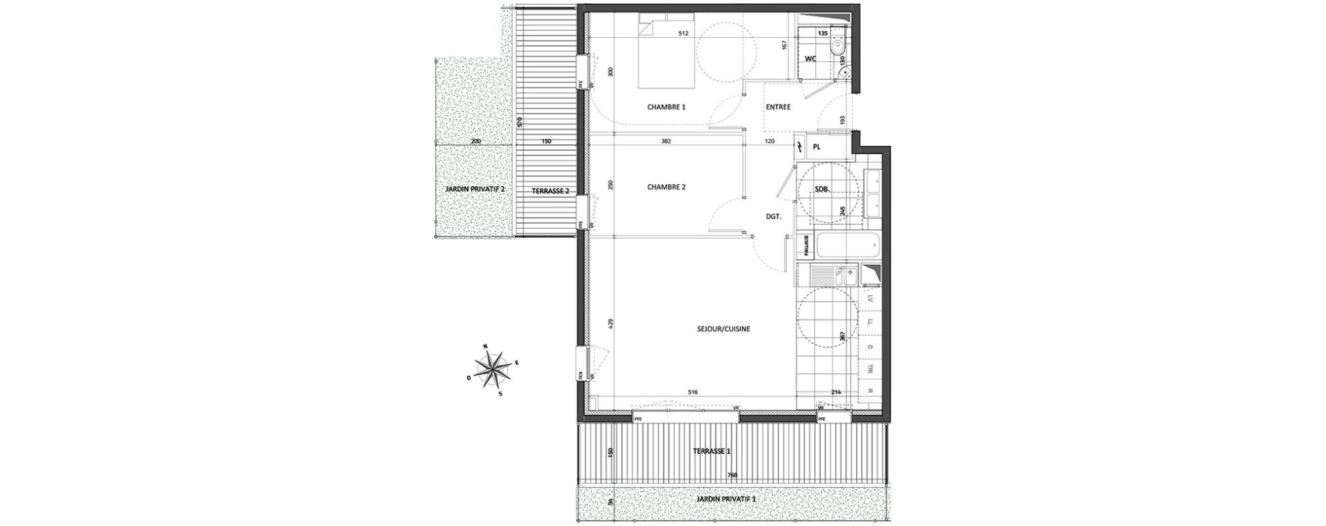 Appartement T3 de 66,97 m2 &agrave; Rueil-Malmaison Buzenval