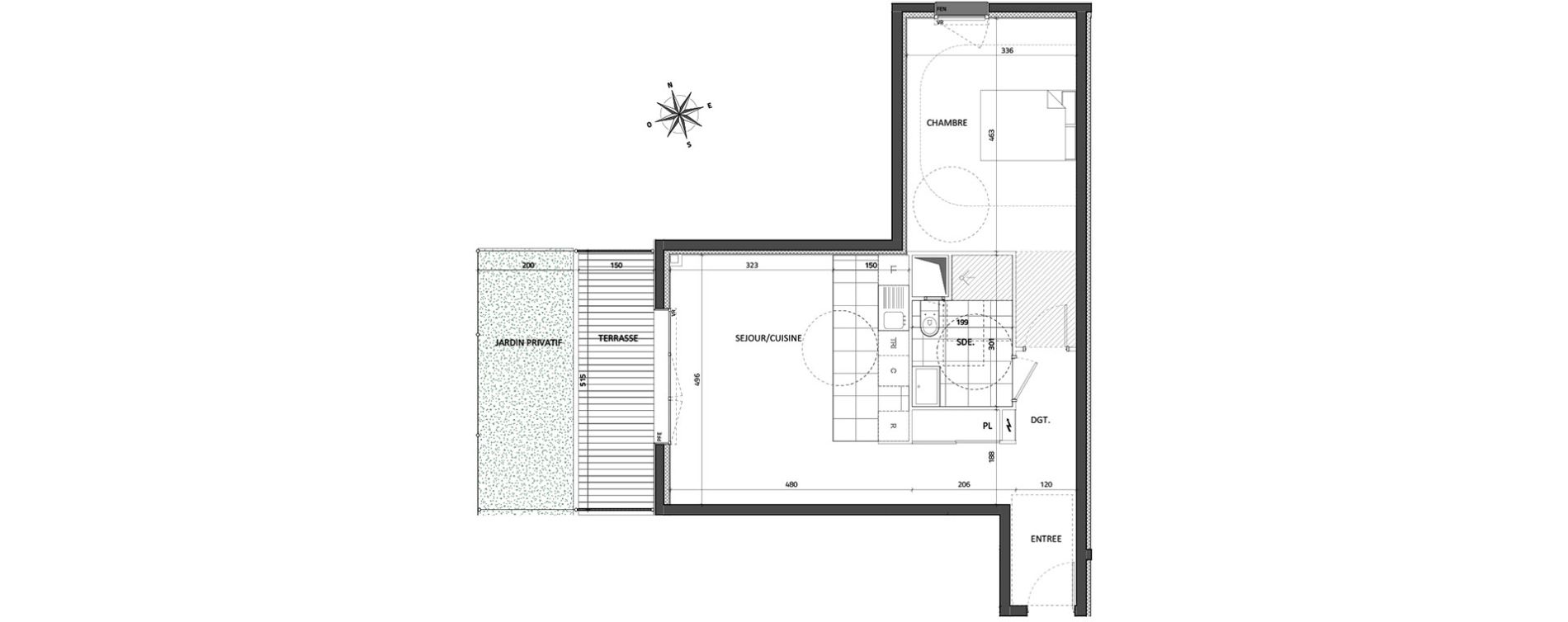 Appartement T2 de 56,58 m2 &agrave; Rueil-Malmaison Buzenval