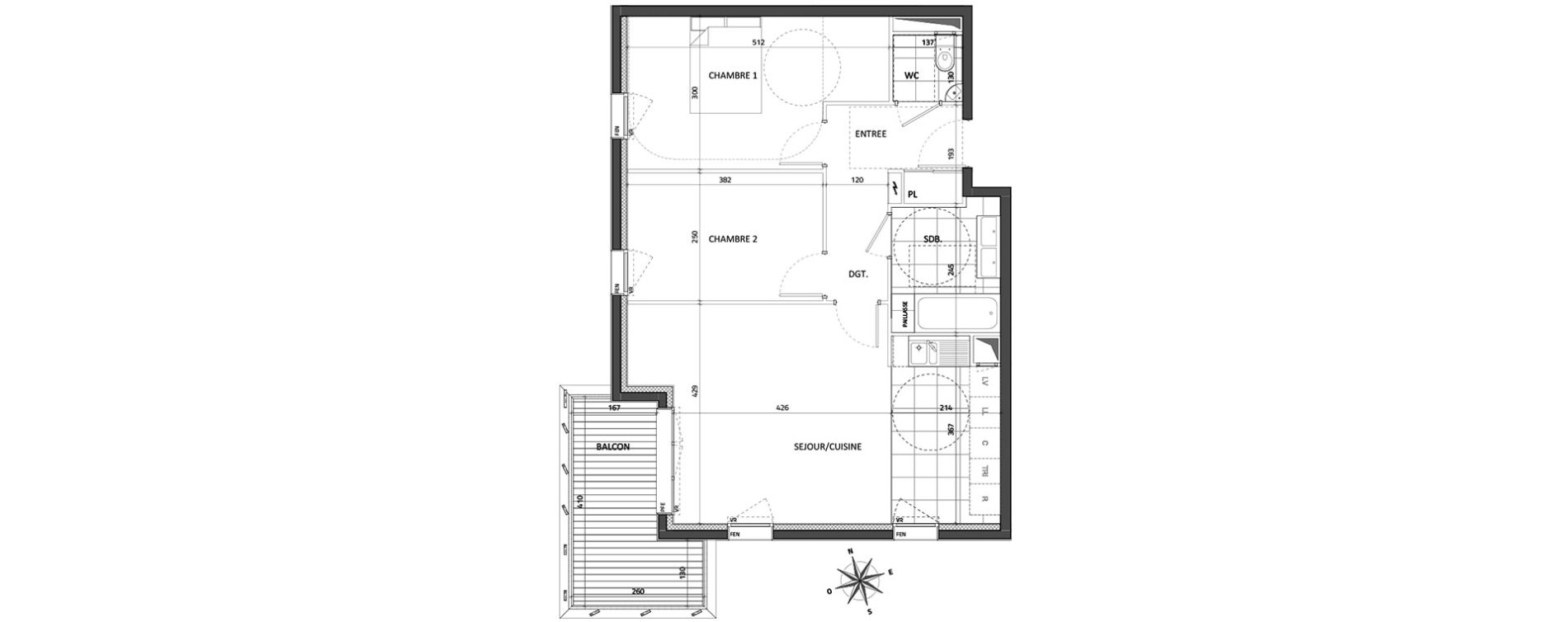 Appartement T3 de 64,68 m2 &agrave; Rueil-Malmaison Buzenval