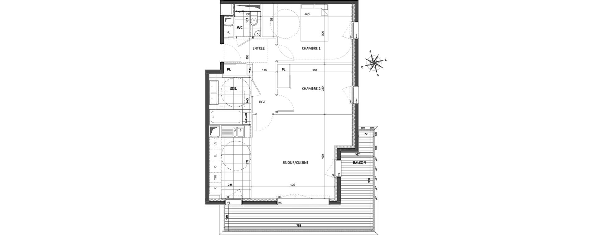 Appartement T3 de 64,01 m2 &agrave; Rueil-Malmaison Buzenval