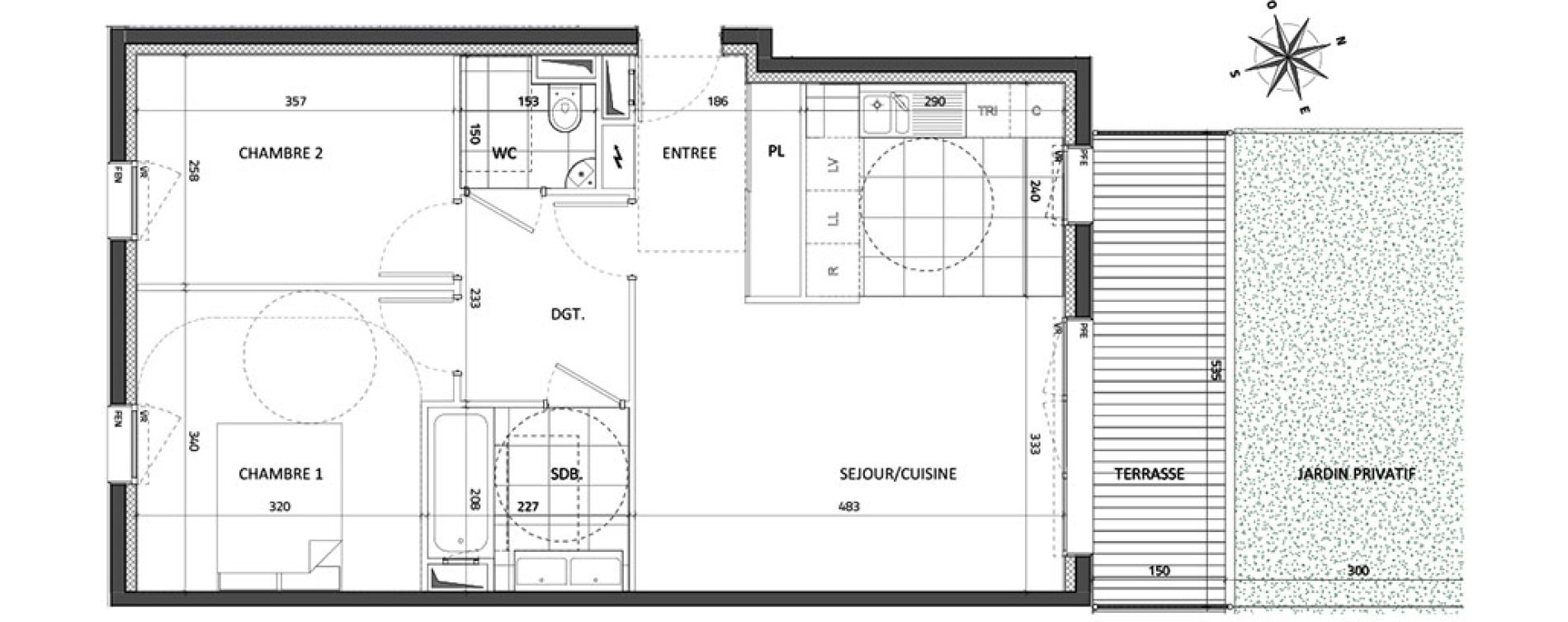 Appartement T3 de 59,29 m2 &agrave; Rueil-Malmaison Buzenval