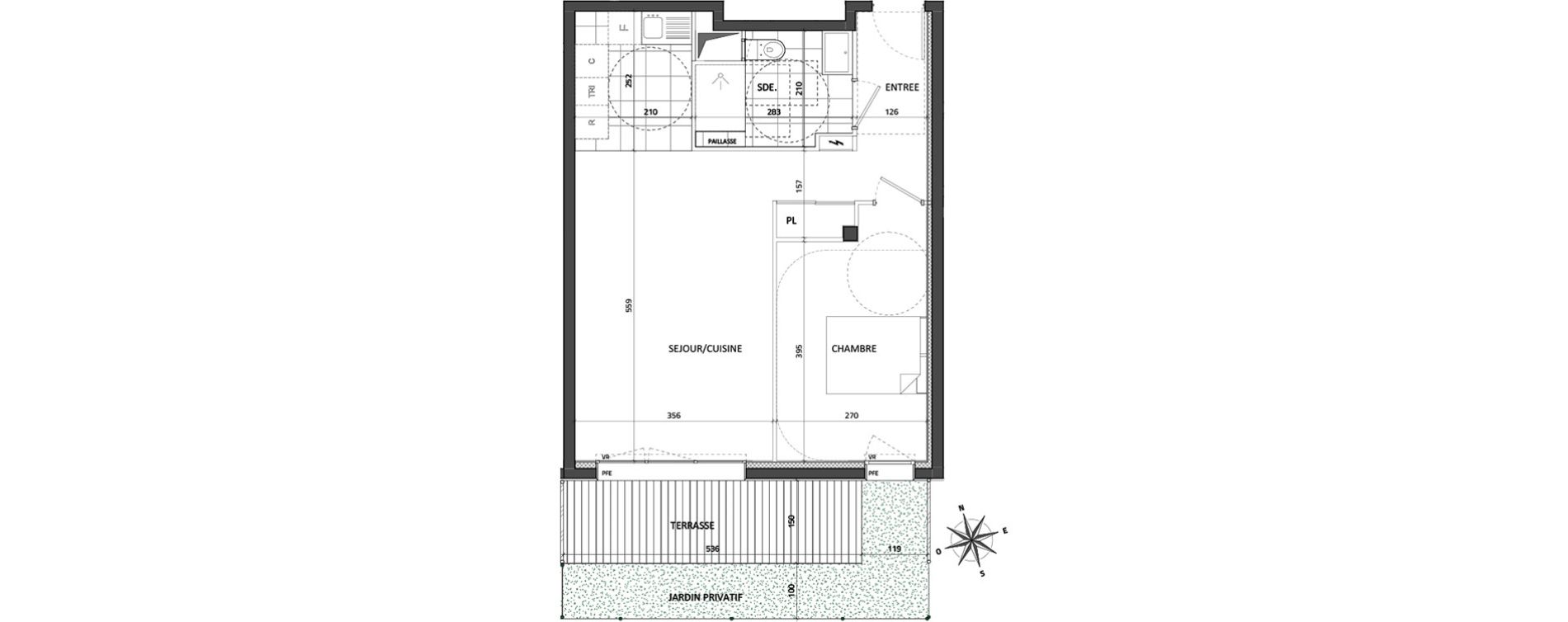 Appartement T2 de 48,46 m2 &agrave; Rueil-Malmaison Buzenval