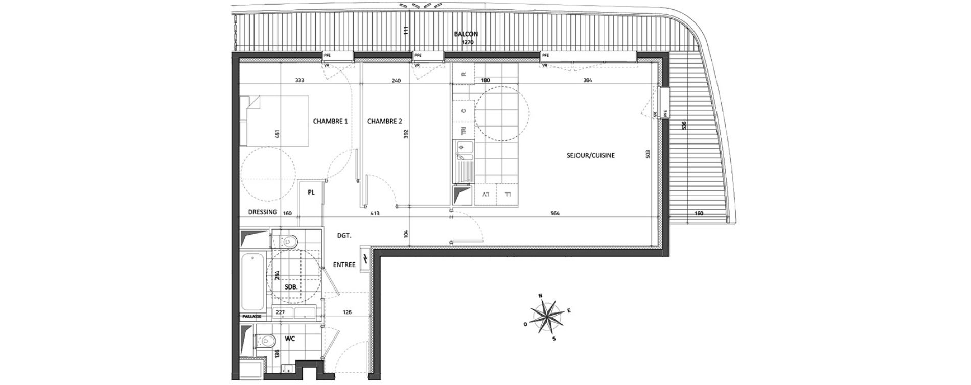 Appartement T3 de 66,71 m2 &agrave; Rueil-Malmaison Buzenval