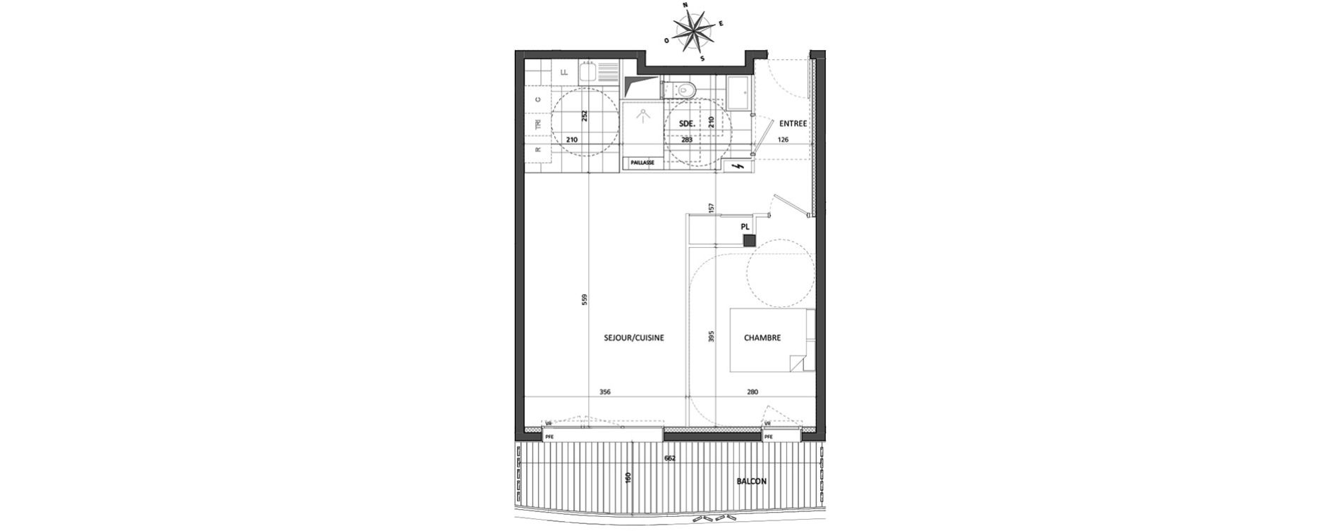 Appartement T2 de 48,92 m2 &agrave; Rueil-Malmaison Buzenval
