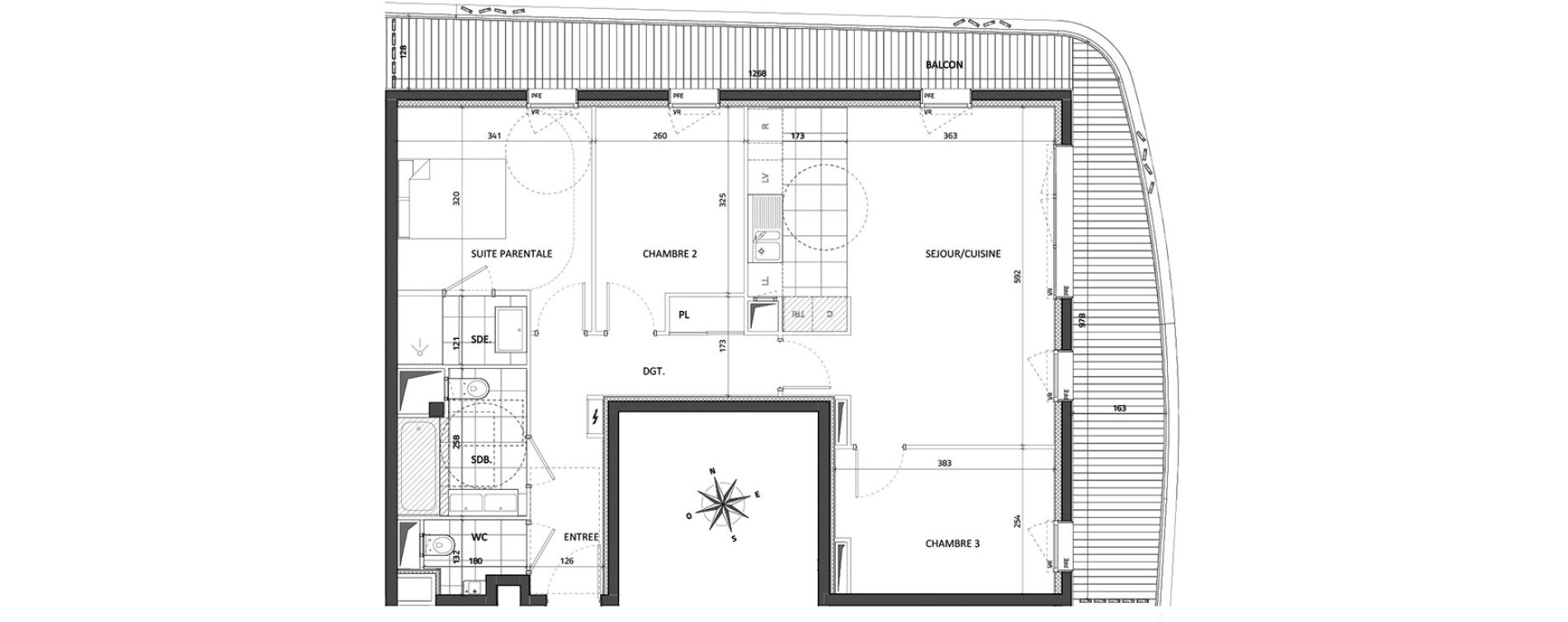 Appartement T4 de 78,93 m2 &agrave; Rueil-Malmaison Buzenval