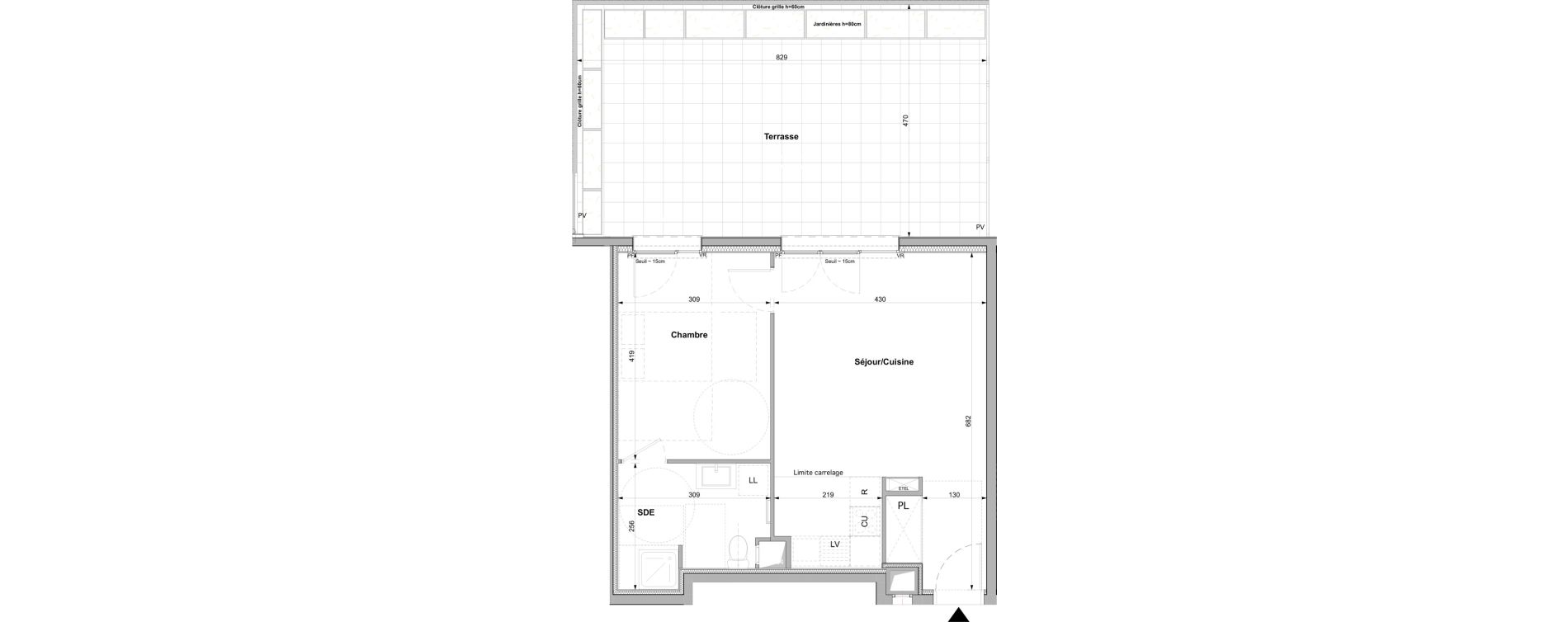 Appartement T2 de 47,10 m2 &agrave; Rueil-Malmaison Plaine - gare