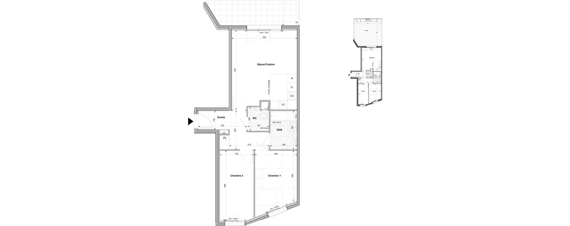 Appartement T3 de 62,60 m2 &agrave; Rueil-Malmaison Plaine - gare