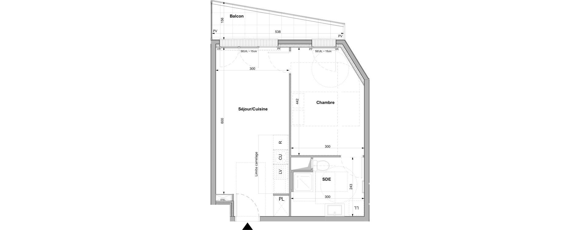 Appartement T2 de 39,20 m2 &agrave; Rueil-Malmaison Plaine - gare