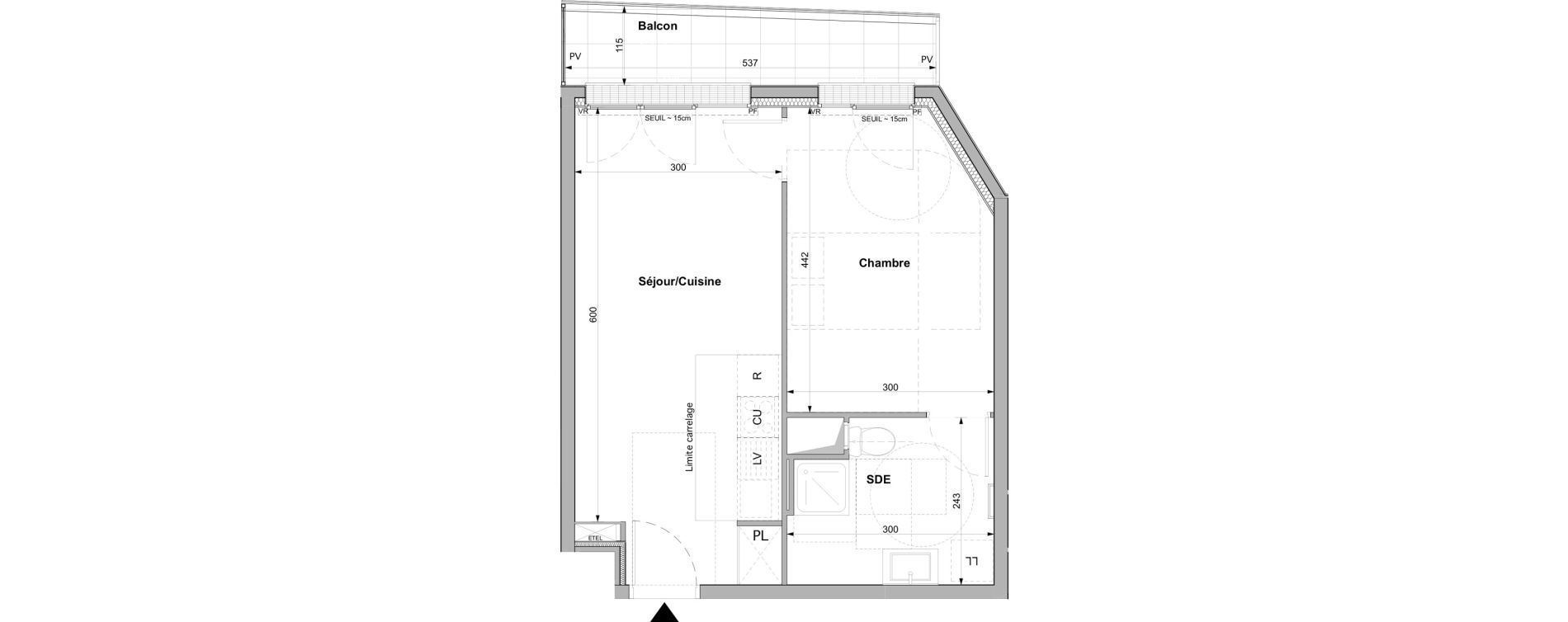 Appartement T2 de 39,20 m2 &agrave; Rueil-Malmaison Plaine - gare