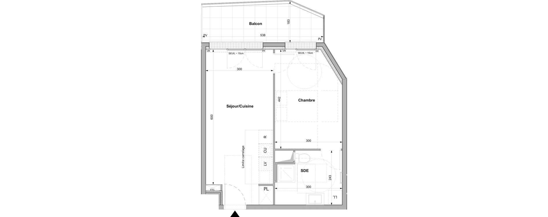 Appartement T2 de 39,20 m2 &agrave; Rueil-Malmaison Plaine - gare