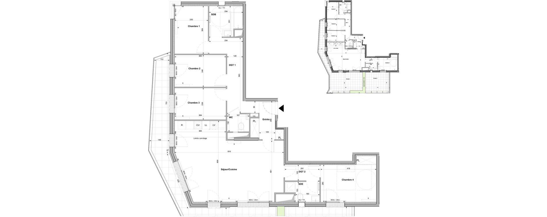 Appartement T5 de 108,70 m2 &agrave; Rueil-Malmaison Plaine - gare