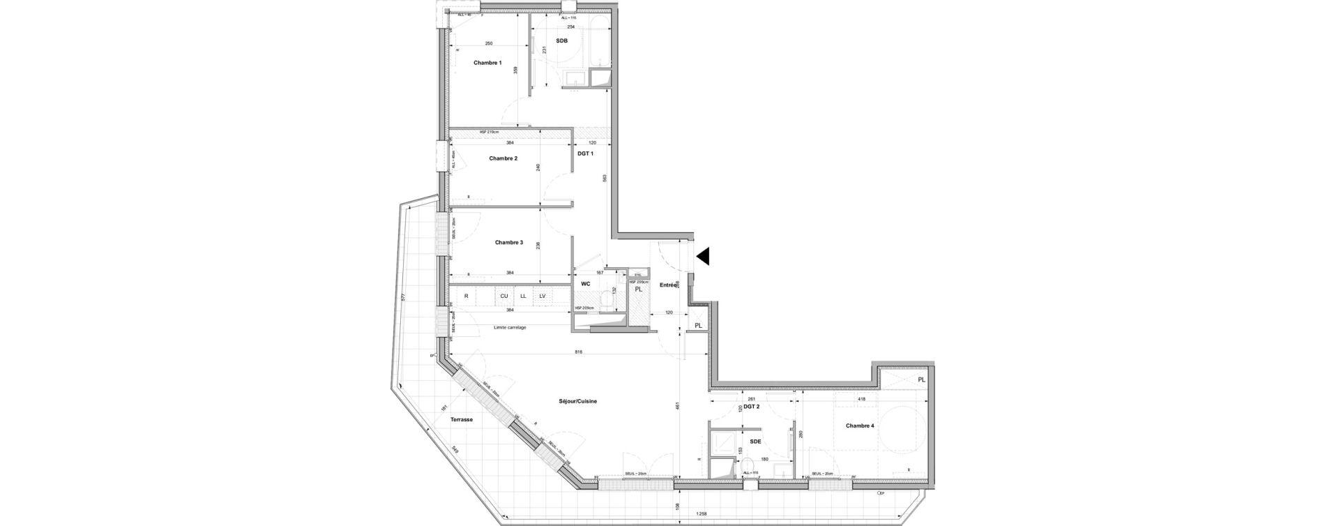 Appartement T5 de 103,70 m2 &agrave; Rueil-Malmaison Plaine - gare