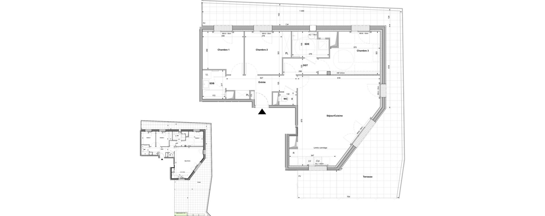 Appartement T4 de 88,00 m2 &agrave; Rueil-Malmaison Plaine - gare