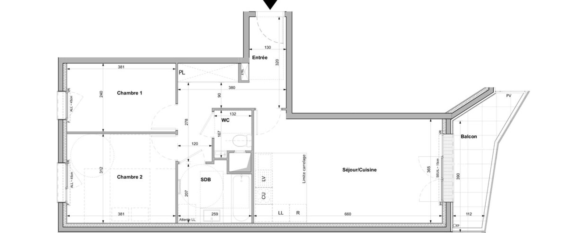 Appartement T3 de 62,60 m2 &agrave; Rueil-Malmaison Plaine - gare