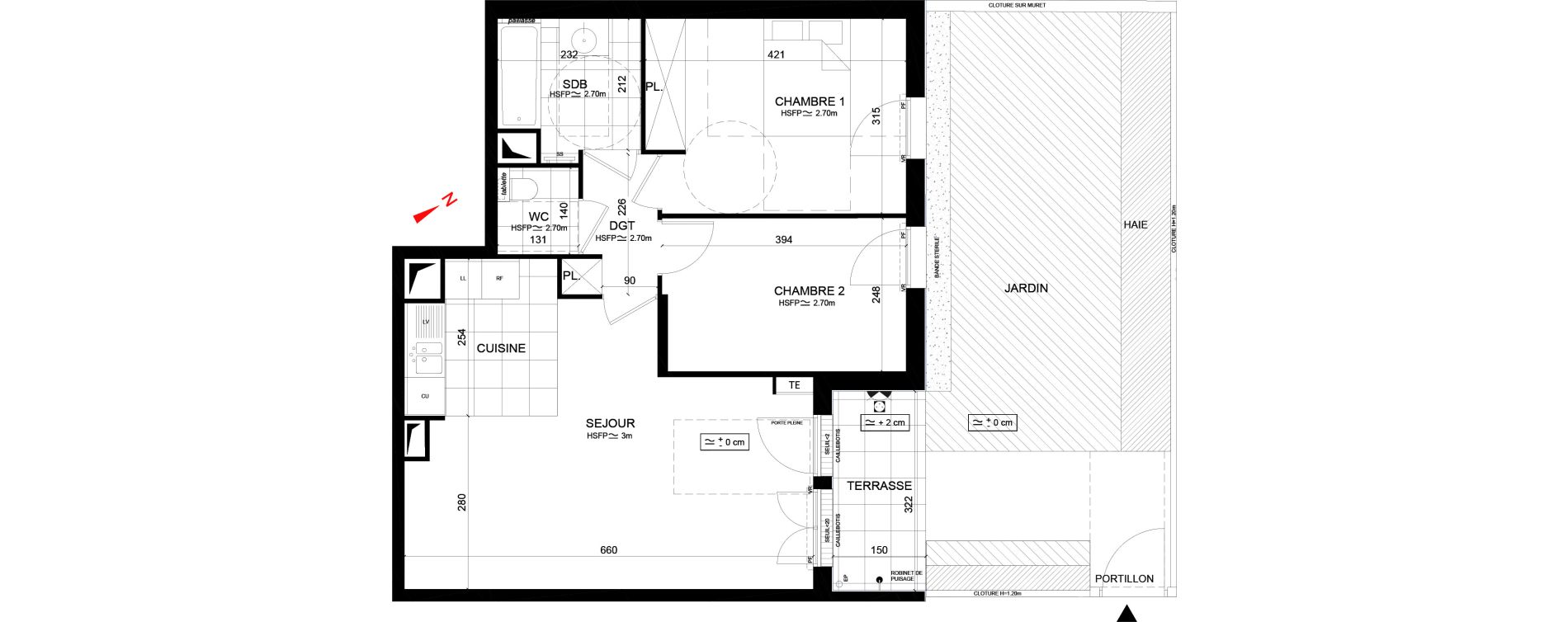 Appartement T3 de 60,65 m2 &agrave; Rueil-Malmaison Centre