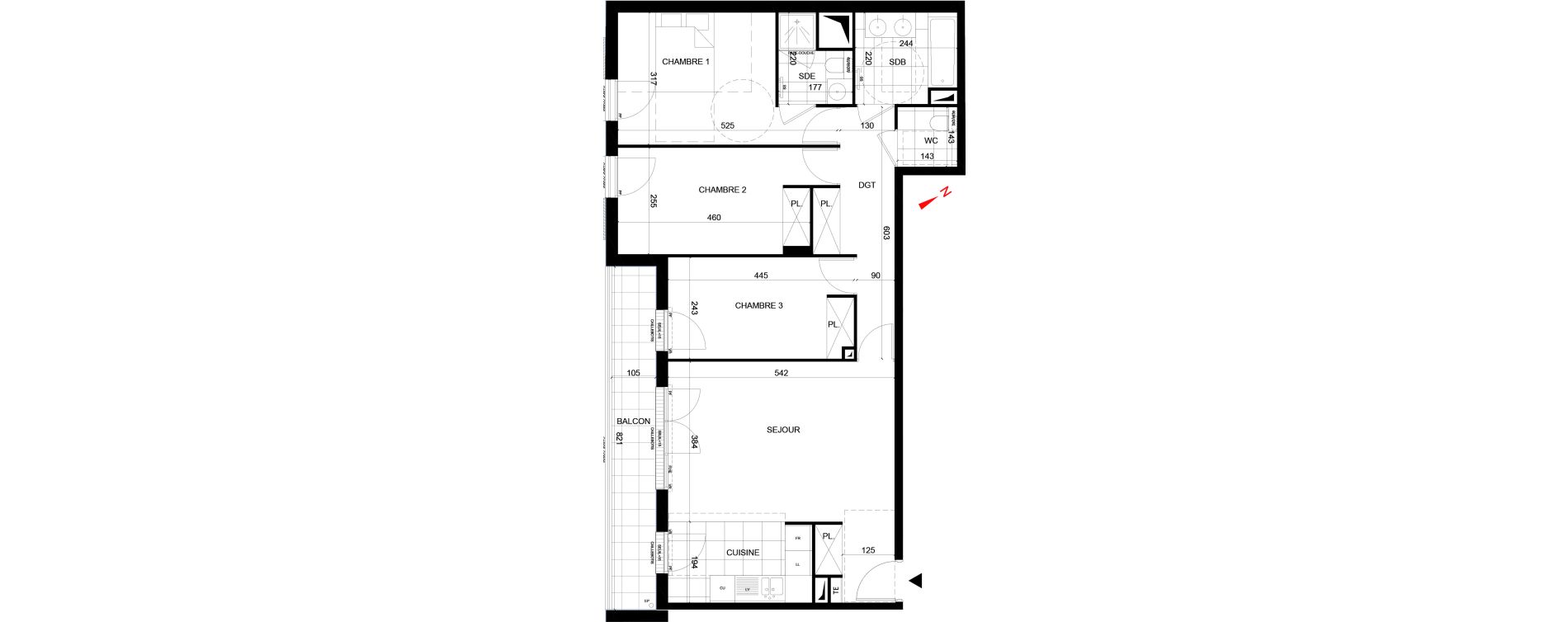 Appartement T4 de 84,91 m2 &agrave; Rueil-Malmaison Centre