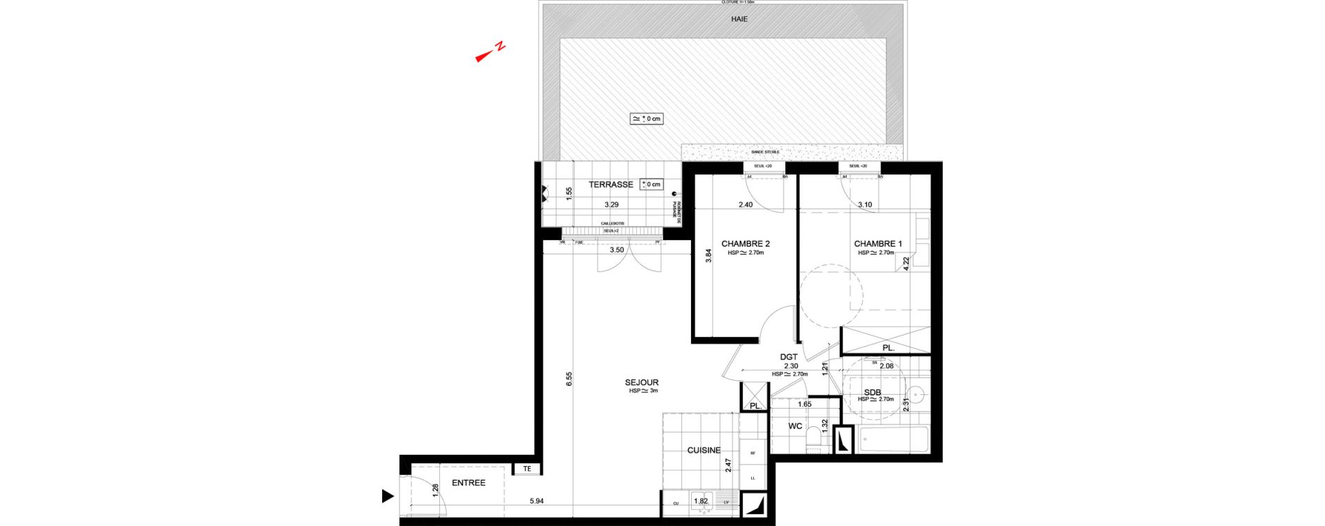 Appartement T3 de 64,32 m2 &agrave; Rueil-Malmaison Centre