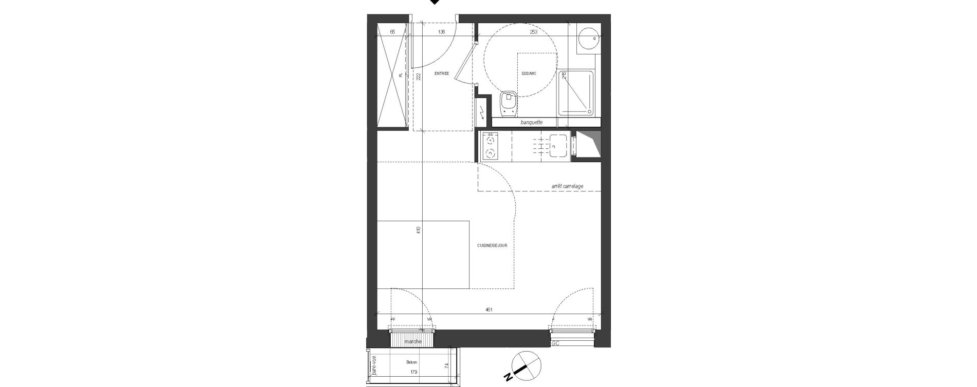 Appartement T1 de 27,79 m2 &agrave; Rueil-Malmaison Rueil sur seine