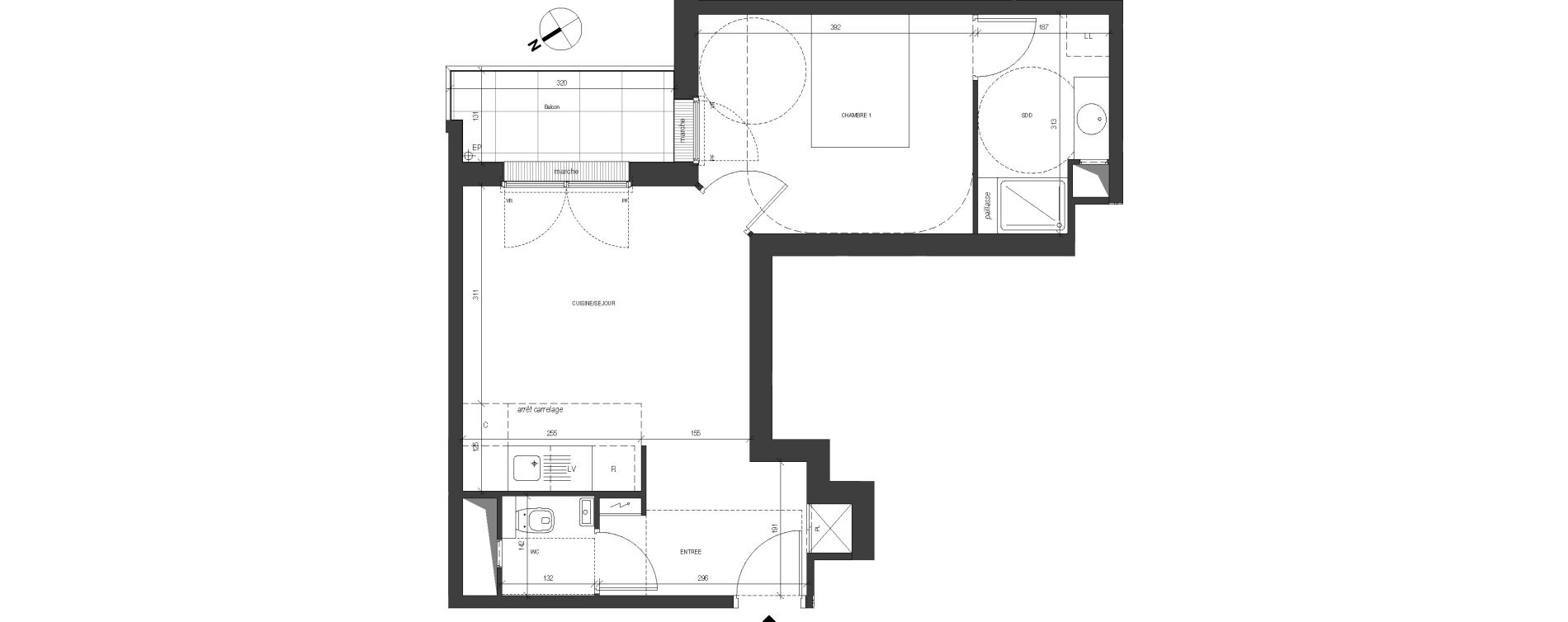 Appartement T2 de 41,58 m2 &agrave; Rueil-Malmaison Rueil sur seine