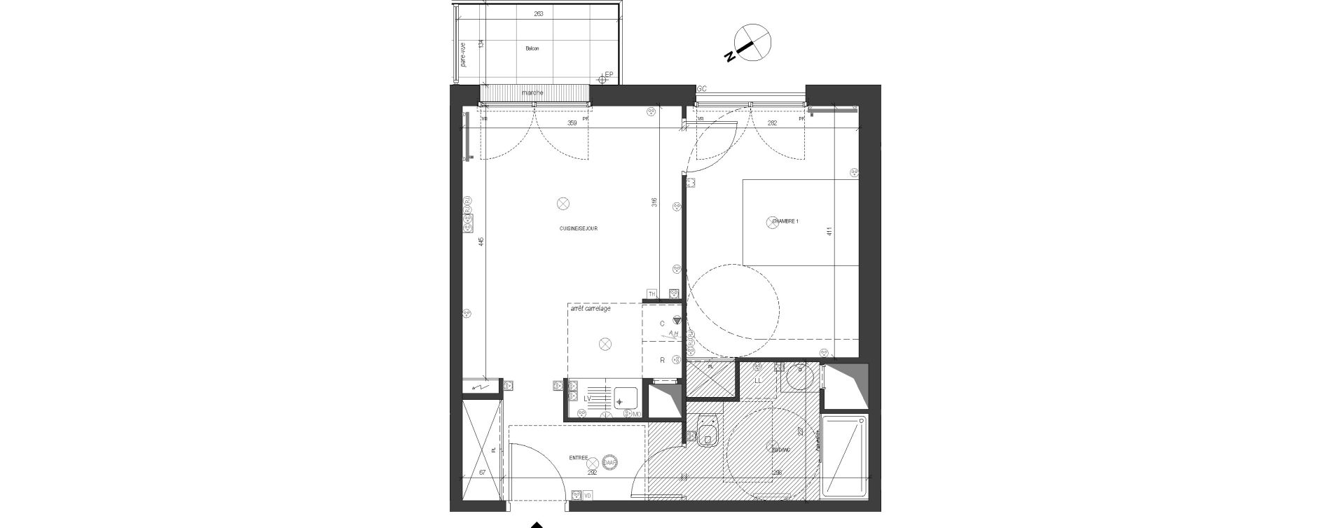 Appartement T2 de 39,91 m2 &agrave; Rueil-Malmaison Rueil sur seine