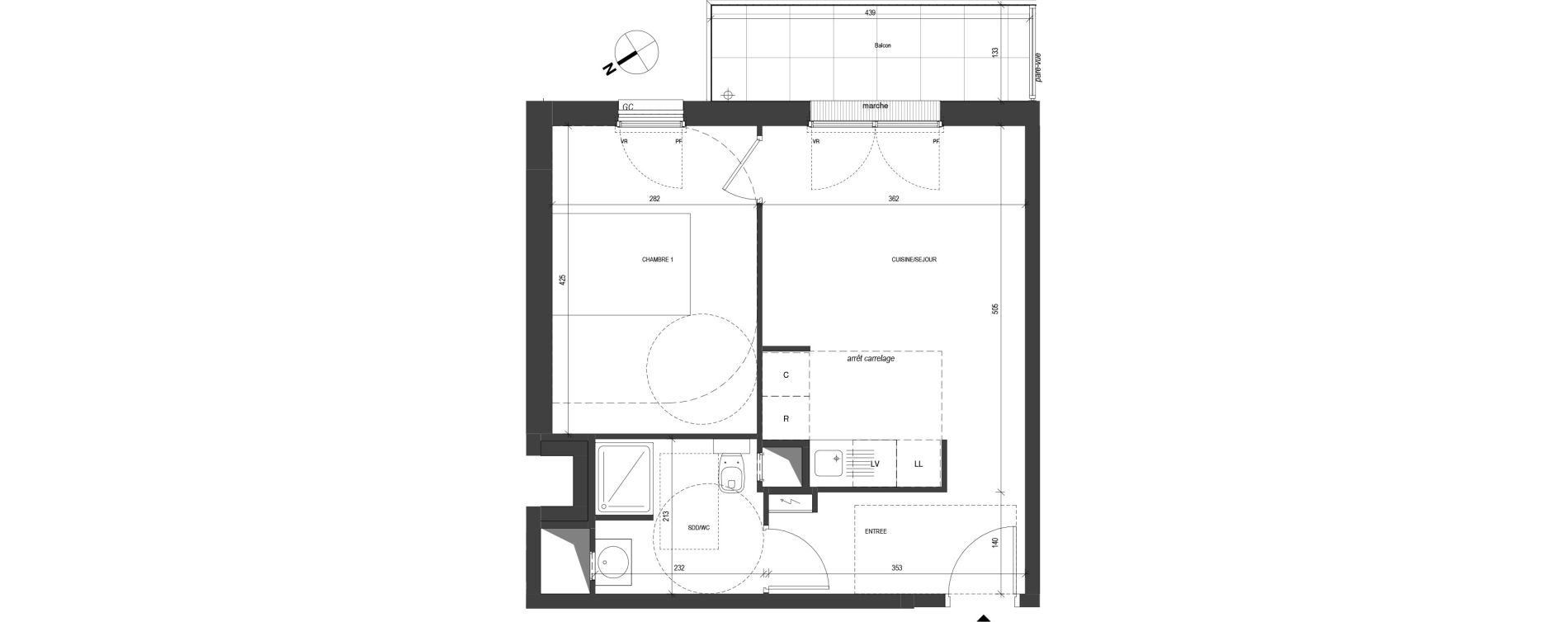 Appartement T2 de 39,16 m2 &agrave; Rueil-Malmaison Rueil sur seine