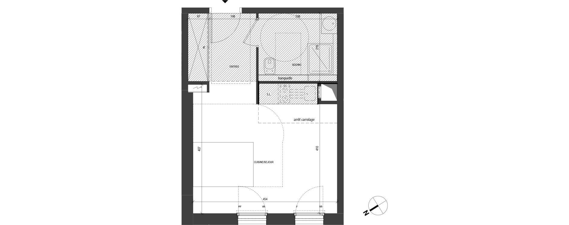 Appartement T1 de 27,73 m2 &agrave; Rueil-Malmaison Rueil sur seine