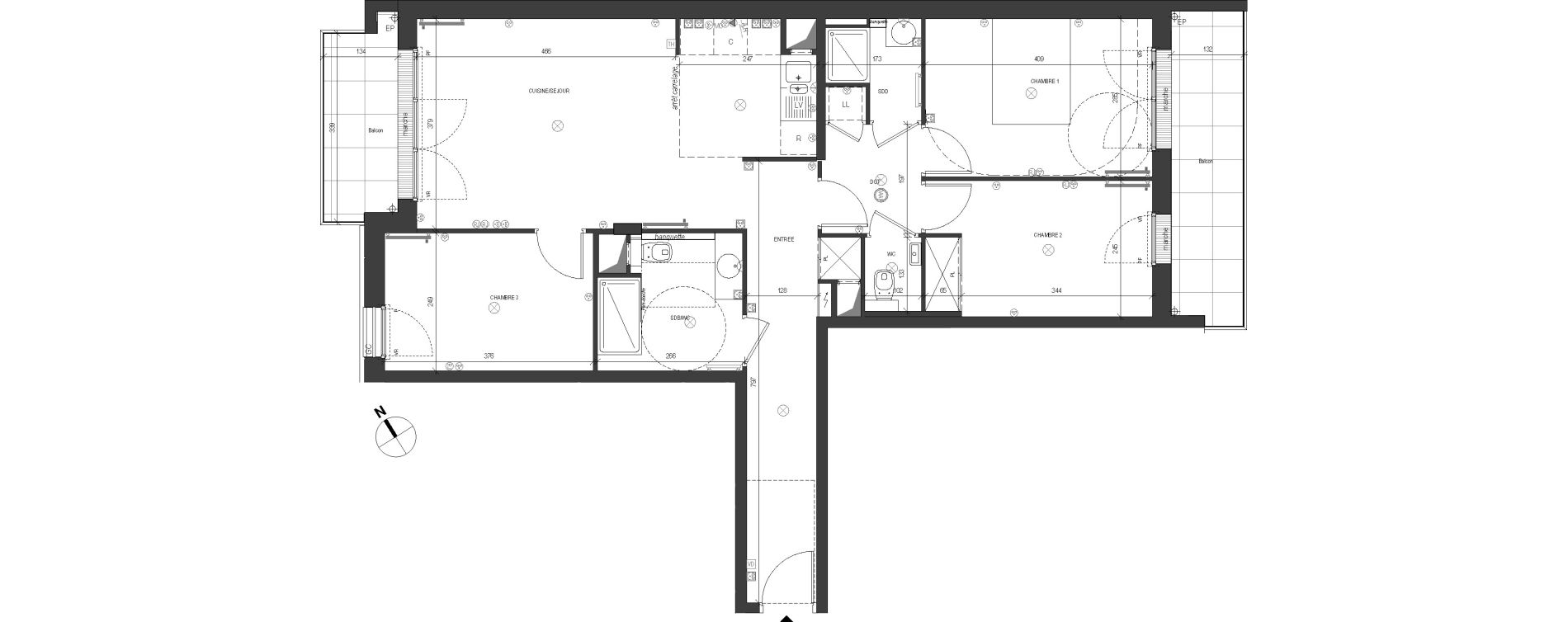 Appartement T4 de 80,41 m2 &agrave; Rueil-Malmaison Rueil sur seine