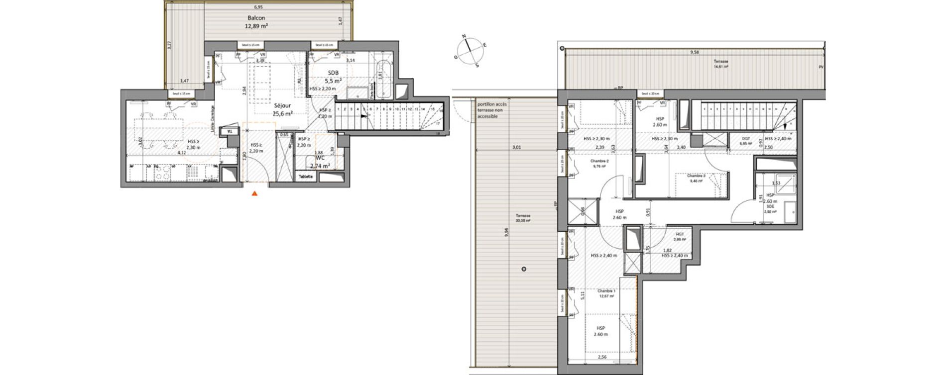 Appartement T4 de 80,48 m2 &agrave; Rueil-Malmaison L'arsenal
