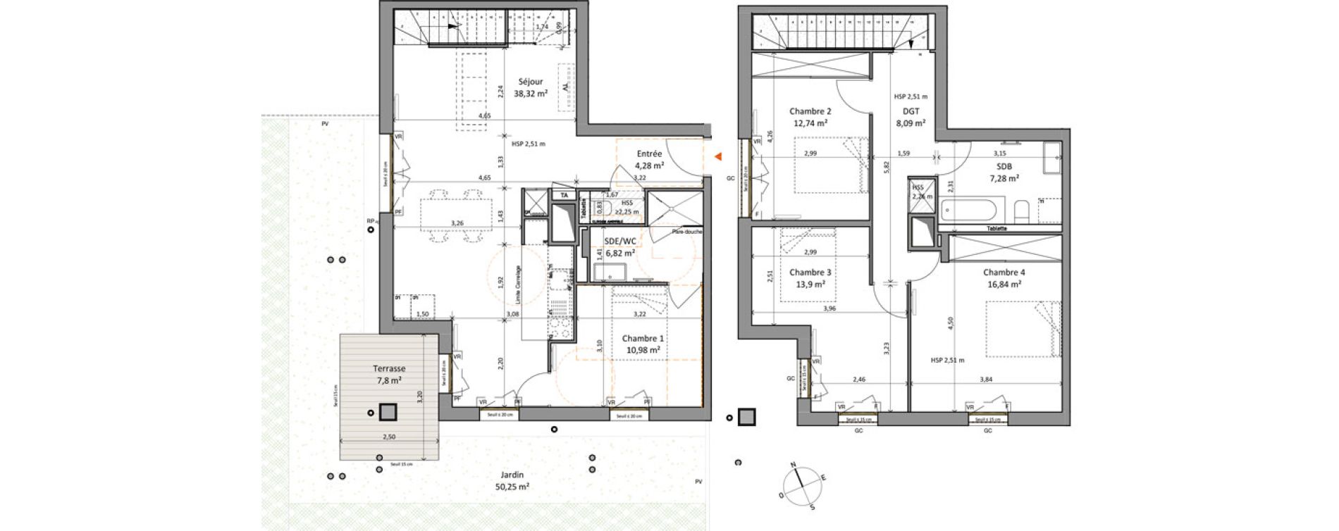 Appartement T5 de 119,25 m2 &agrave; Rueil-Malmaison L'arsenal